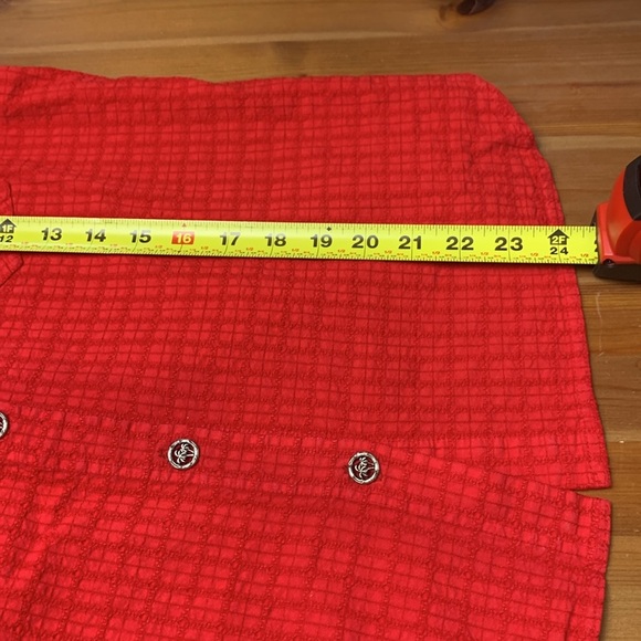 LA Seat Covers Vintage Red Vest w Silver Palm Tree Buttons - Picture 11 of 13